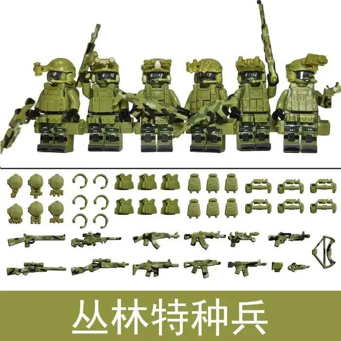 Blocs de construction pour enfants, jouet, Mini figurine, poupées humanoïdes, personnage de dessin a