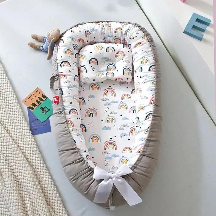 Nid de bébé pour dormir, chaise longue pour nouveau-né, en coton, respirant, réglable, berceau dans