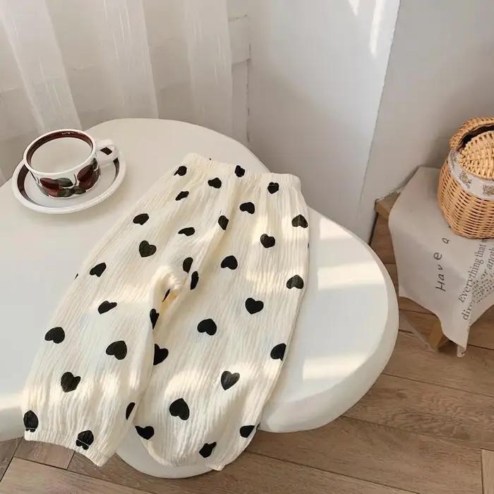 Nouveau créateur impression pantalon bébé unisexe mignon sarouel en plein air enfant en bas âge filles été mode mince