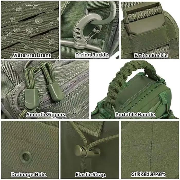 Sac à dos tactique Ruizih pour chasse et randonnée avec système Molle et compartiments multifonctionnels pour homme et femme
