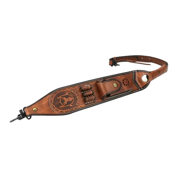 Sangle de fusil en cuir Tourbon