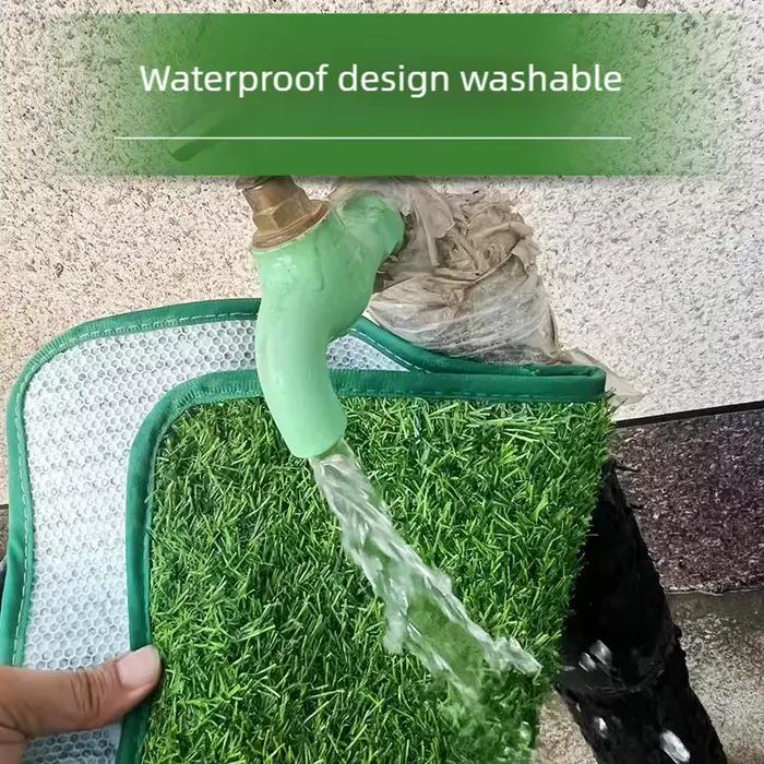 Tapis de toilette réutilisable pour chien tapis d'herbe artificielle toilettage facile et durable pour balcon jardin et intérieur occasions spéciales pour animaux de compagnie