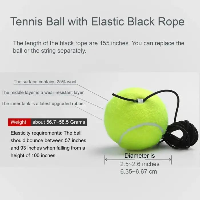 Balle d'entraînement de tennis avec cordon élastique