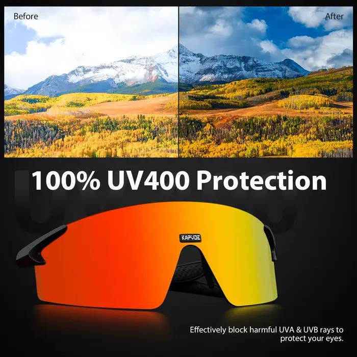 Kapvoe lunettes de cyclisme hommes sport lunettes de soleil vélo de route vtt montagne vélo équitati