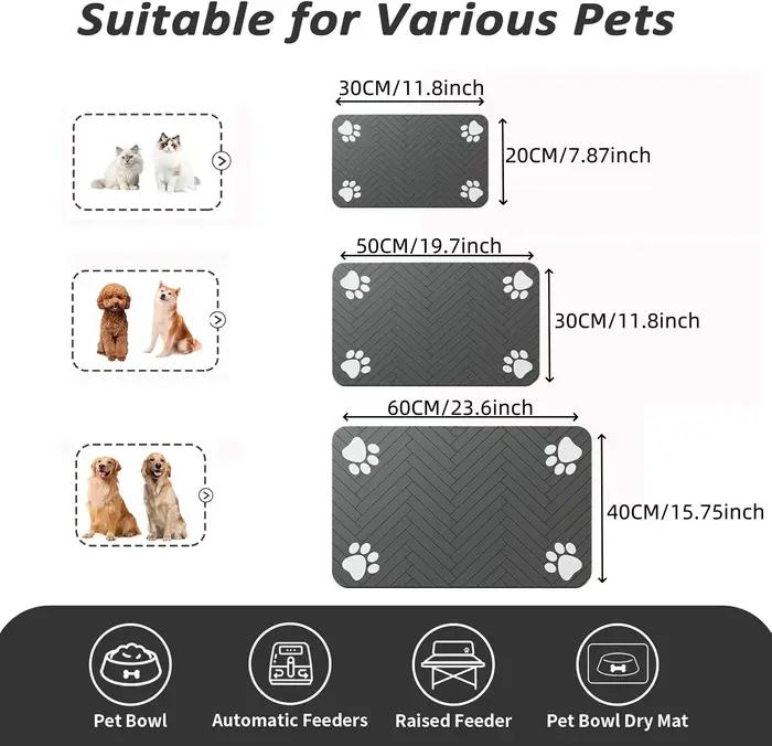 Tapis d'alimentation pour animaux de compagnie