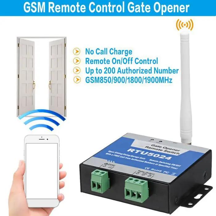Ouvroir-porte RTU5024 4G SMS Alarme Intelligente Reconnaissance d'Identification Intelligente Télécommande WiFi Télécommande Ouvroir-porte Access Control Kit Occasions Spéciales