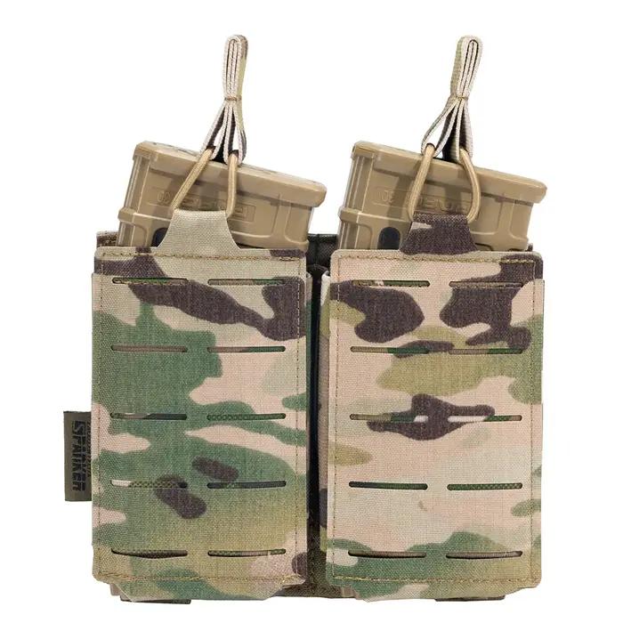 Pochette tactique Molle Double pochette pour magazines pochettes magnétiques Double couche support de cartouche universel pour M4 M14 M16 AK AR