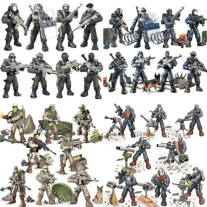 Force spéciale Field Force WW2 infanterie soldats militaires cadavre armée de guerre Mini pistolet armes modèle bloc de construction jouets