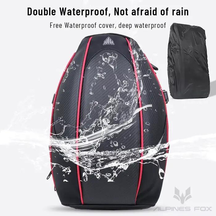 Sac arrière de moto noir, étanche, bagage de voyage pour conducteur, sac de siège arrière, sac de se