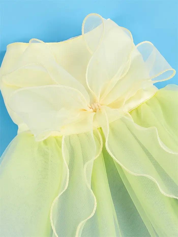 Robes de princesse jaune rose pour chiens