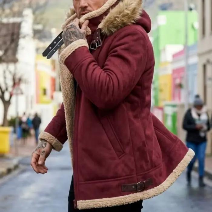 Veste d'hiver à capuche pour hommes