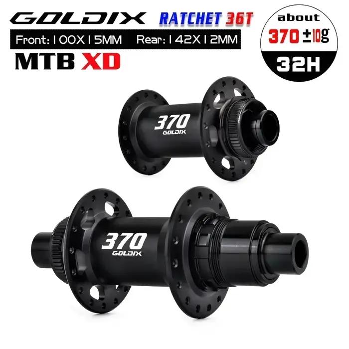 GOLDIX GDX370 32H moyeu de vélo roulement scellé serrure centrale frein à disque j-bend 32 trous cli