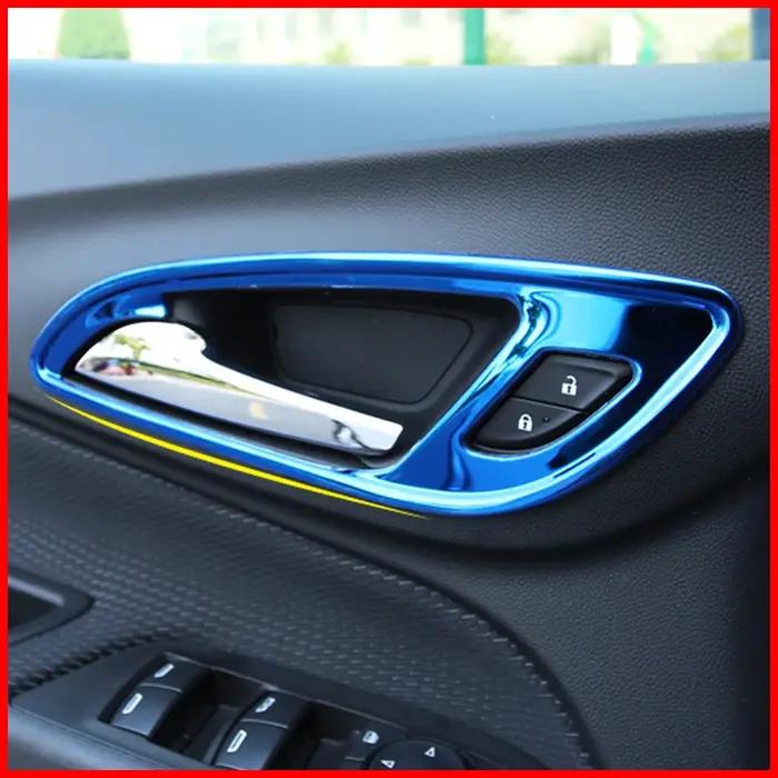Garniture de poignée de porte intérieure de voiture en acier inoxydable, accessoires automobiles, st