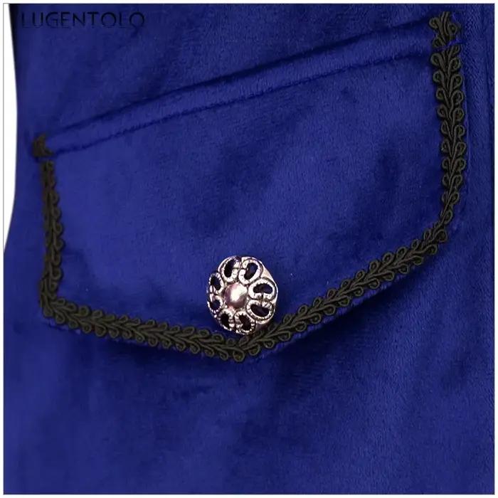 Veste de smoking vintage en polyester solide pour homme style steampunk et médiéval à col montant pour occasions spéciales et fêtes