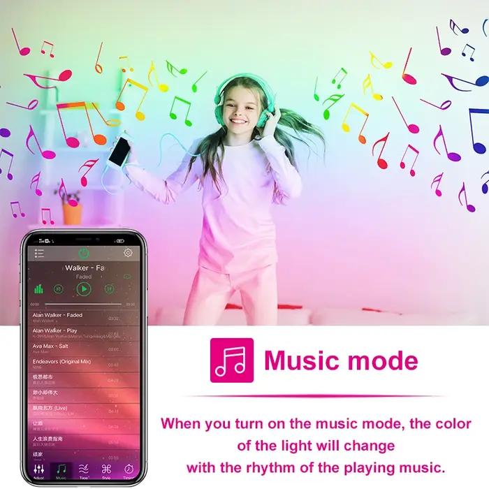 Bande lumineuse LED USB 16LED/mètre, Bluetooth RGB, lampe de rétro-éclairage TV Flexible 5050 5V, Di