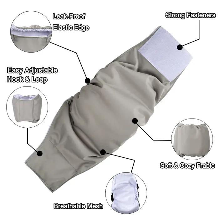 Couche-culotte réutilisable pour chien