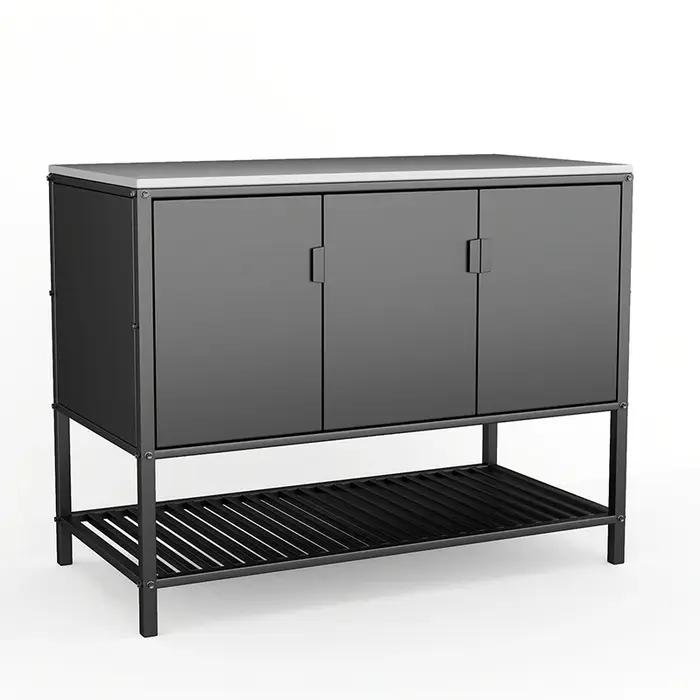Meuble de cuisine extérieur modulaire en acier inoxydable, îlot barbecue résistant aux intempéries,