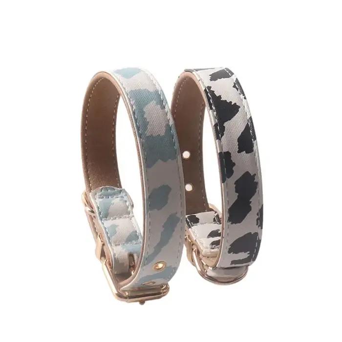 Collier pour chien en PU imprimé vache, doux et élégant, exquis, pour toutes les races de chiens, accessoires pour chiens