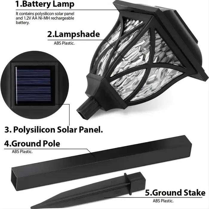 Paquet de 1 à 10 lumières solaires de cour lumières de pelouse lumineuses lumières de voie solaire L
