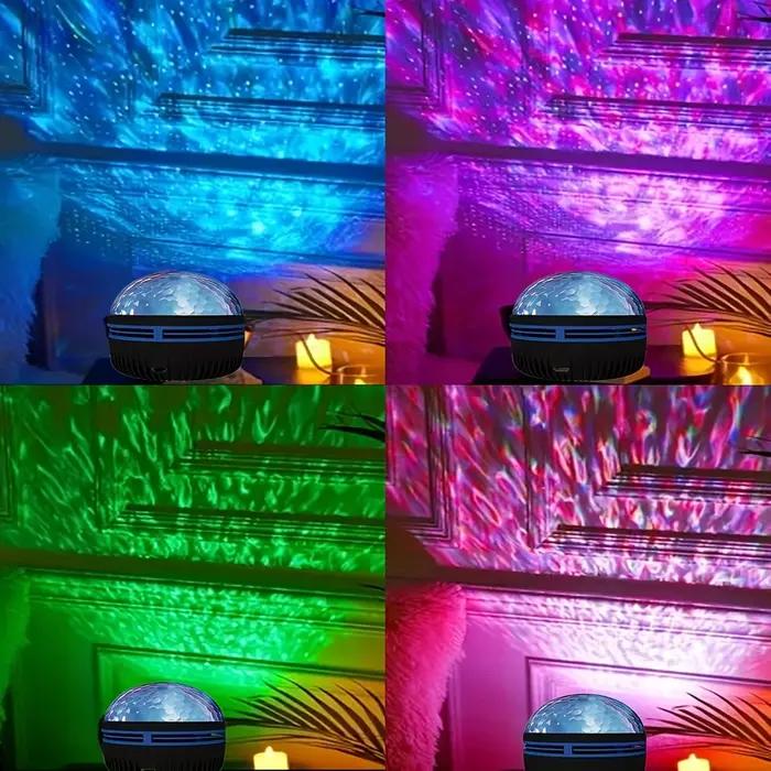 Projecteur d'étoiles et de galaxies, budgétaire de vagues d'eau et d'océan, veilleuse de chambre à c
