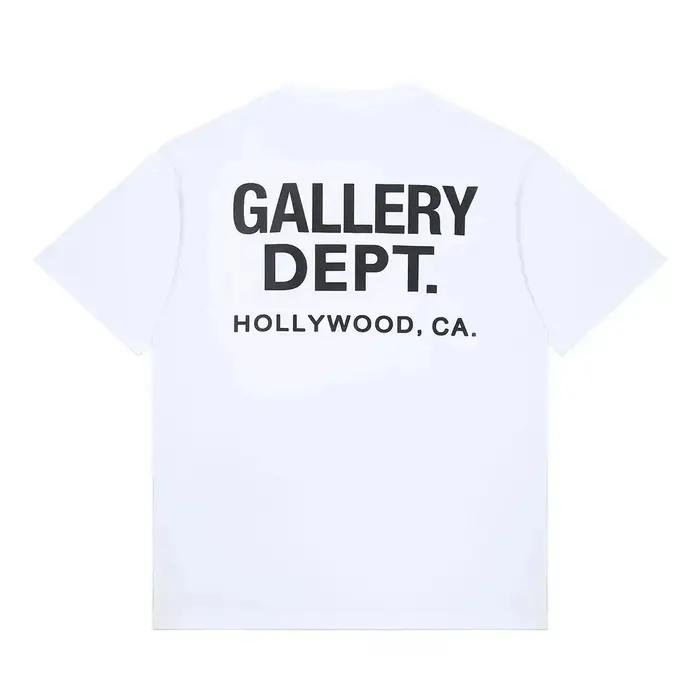 T-shirt vintage style streetwear Gallery Dept imprimé, motif lettres tendance, col rond décontracté,