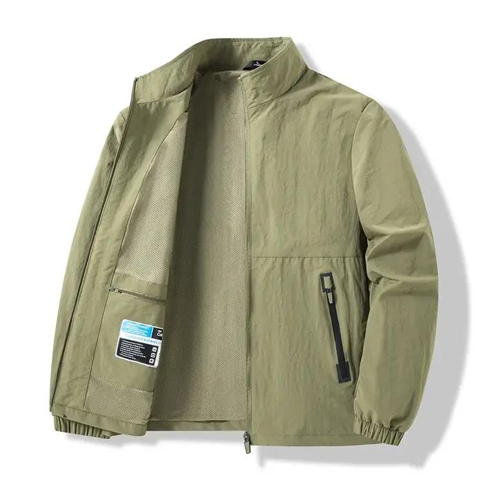 Nouvelle veste pour homme printemps-automne coupe ample col montant sportswear décontracté extérieur coupe-vent polyvale