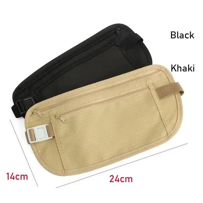 Sac de poitrine secret en polyester robuste pour portefeuille et passeport, pratique et sécurisé pour femmes et hommes lors de voyages et activités extérieures