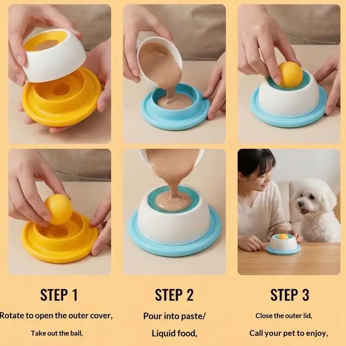 Jouets interactifs en plastique robuste pour chiens et chats, distributeur de nourriture pour entraînement et amusement, accessoire de cage pour chats, disponible en bleu et orange pour occasions spéciales