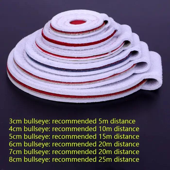 Fronde cible Bullseye 3/4/5/6/7/8cm, matériau en microfibre, entraînement, tir