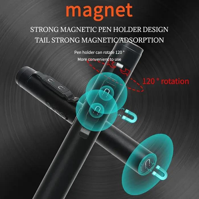 Mini lampe à stylo LED Portable COB, lumière latérale, aimant inférieur, lampe de poche avec Clip po