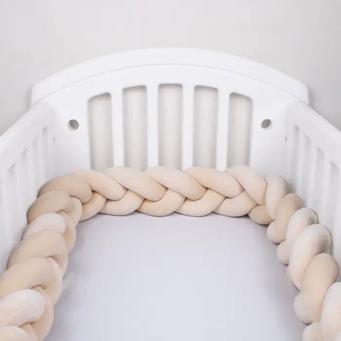  Pare-chocs de lit de bébé tressé à nœud 1M/2M/3M/4M, protection de berceau pour bébé, oreiller e