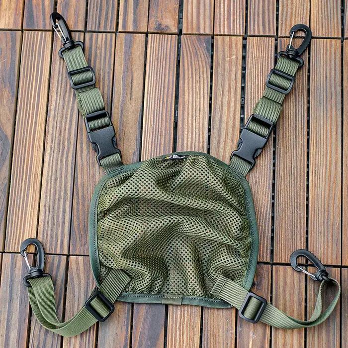 Filet de camouflage pour casque tactique - Poche de rangement Molle multifonction pour équipement de chasse