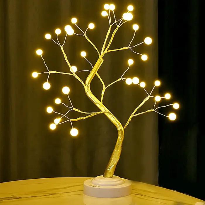 36 LED boule lampe de Table interrupteur arbre de noël fée lumière veilleuses maison bricolage fête