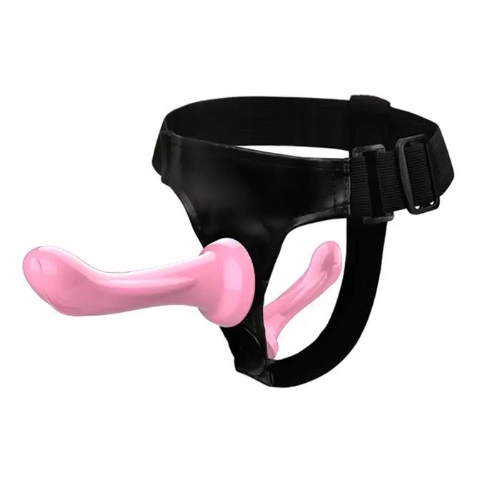 Vibrateurs à Double gode pour harnais de Bondage lesbien, jouets sexuels pour femmes, produits sexuels pour adultes lesbiens, magasins sexuels à Strapon