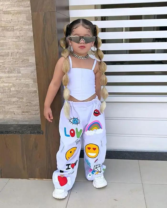 Vêtements pour enfants, ensemble 2 pièces pour filles, haut à bretelles + pantalon Long, mode pour enfants de 3 4 5 6 7 8 ans