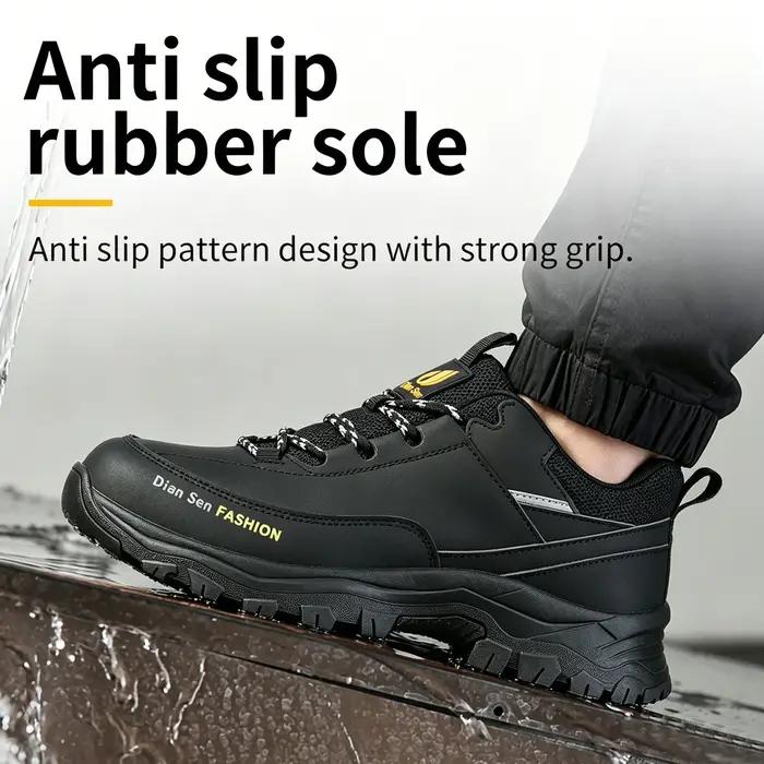Chaussures de sécurité pour hommes, baskets de travail à bout en acier, chaussures d'hiver, bottes anti-perforation, résistantes à l'eau, antichoc, industrielles