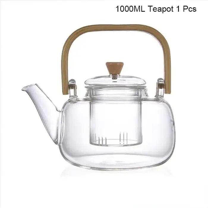 Théière en verre avec poignée
