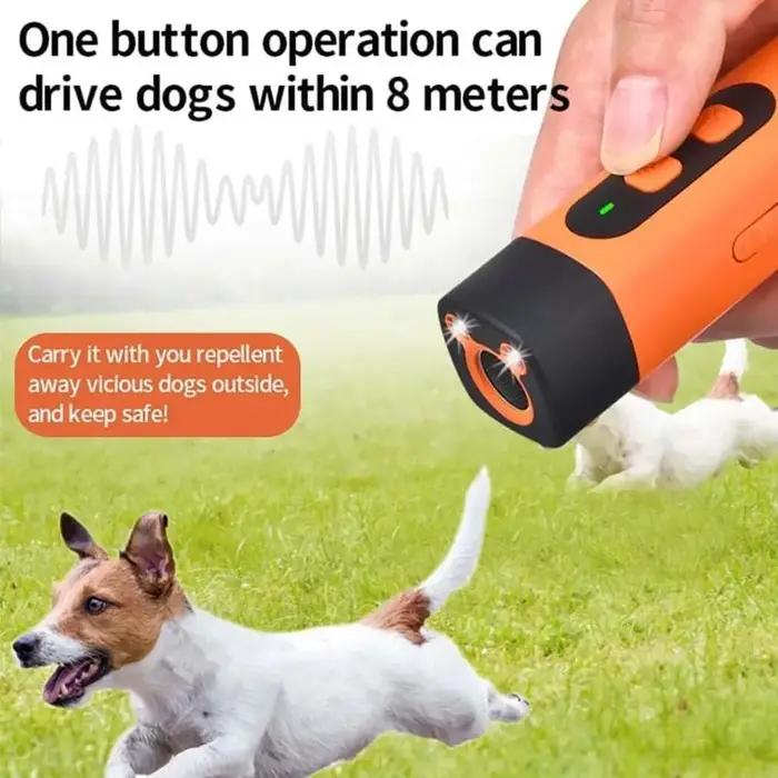 Dispositif Anti-aboiement pour chiens avec torche lampe de poche LED répulsif ultrasonique