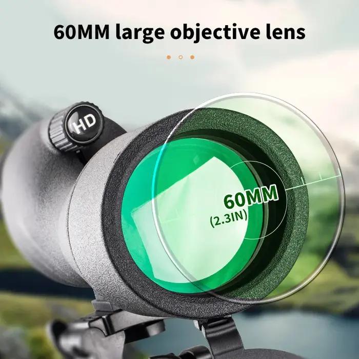 Télescope monoculaire transparent à fréquence variable pour camping extérieur chasse observation ornithologique