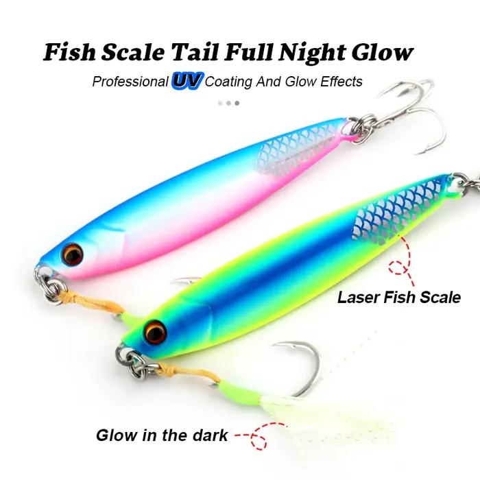 FJORD plat lent lueur métal gabarit plomb leurre de pêche sel 20g 30g 40g 60g rivage coulée appâts a