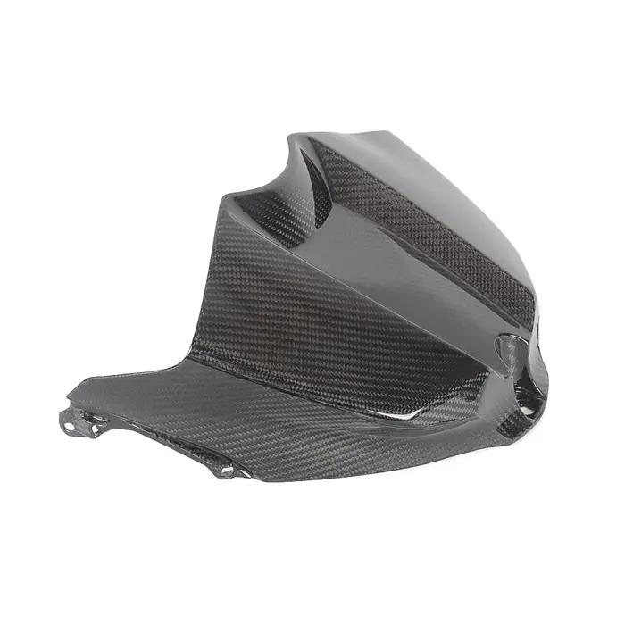 Couvercle avant de réservoir d'essence en Fiber de carbone véritable, boîte à Air, protection du car