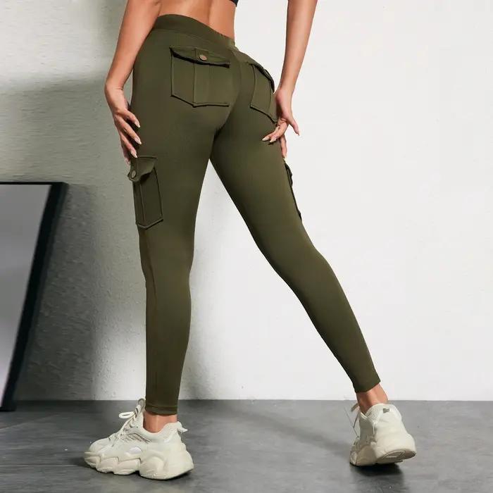 CHRLEISURE pantalon de Yoga sans couture avec poche Leggings de Sport de levage des hanches pour femmes Gym taille haute