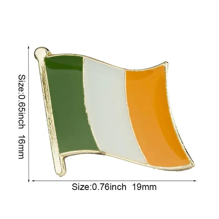Drapeau National d'Irlande brodé à repasser sur patchs pour vêtements