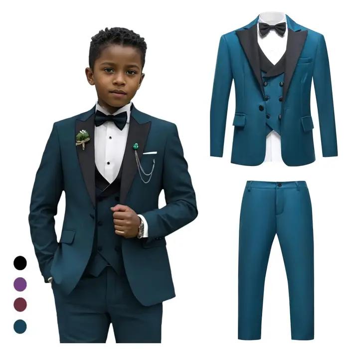 Ensemble de costume vintage 4 pièces pour garçons de 3 à 14 ans