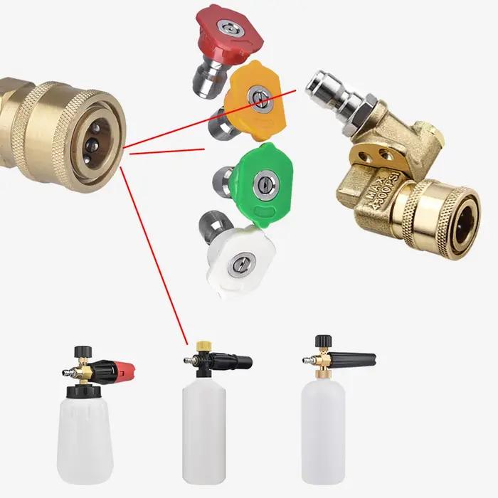 Adaptateur mâle pour nettoyeur haute pression, buse de connecteur à dégagement rapide de 1/4 pouces