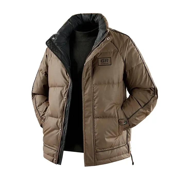 Hiver hommes blanc canard doudoune coupe-vent décontracté extérieur