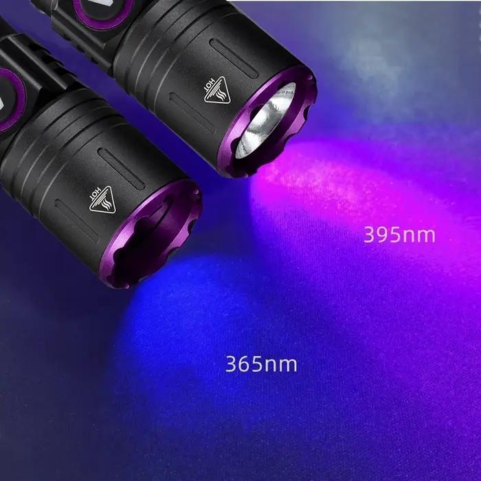 Lampe de poche USB à lumière noire haute puissance, 15W UV 365nm, marqueur d'encre Invisible, chat,