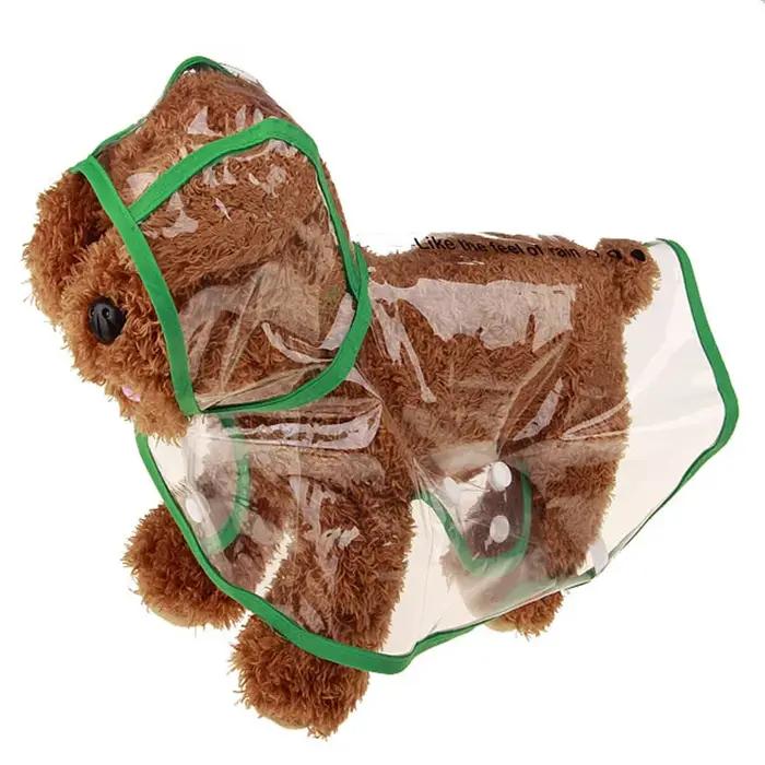 8XL animaux de compagnie chiens vêtements à capuche imperméable Transparent