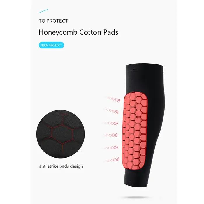 1 PC manchons de jambe protège-tibia antichoc nid d'abeille Nylon soutien chaussette protège-tibia é