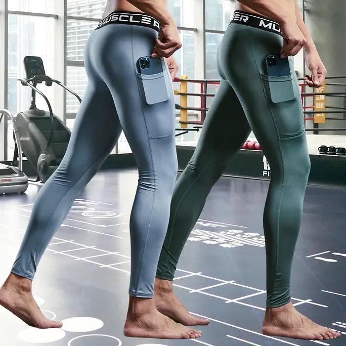 Gym hommes Fitness course pantalons de Sport athlétisme Leggings serrés Joggings maigre Yoga pantalo